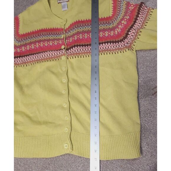 TIARA Women Button Up Sweater Size 18/20 Cotton Cardigan Southwestern Tones - Picture 5 of 6